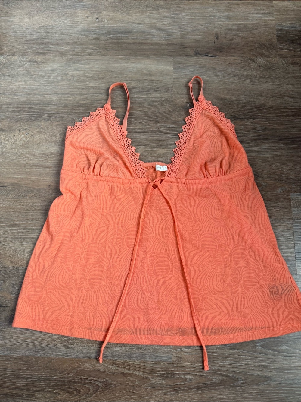 Women’s Lace-Trim Sleeveless Cami Tank Top - Coral